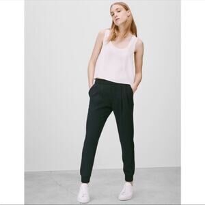 Aritzia Babaton Pleated Jogger Pants small TAN